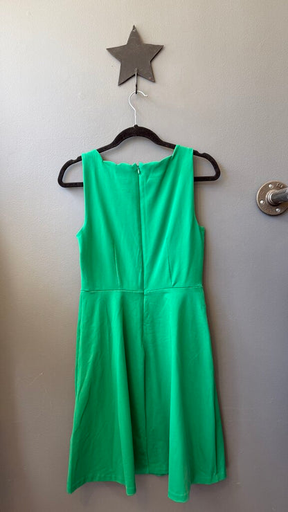 Scallop Trim Fit Flare Dress