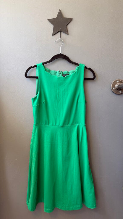 Scallop Trim Fit Flare Dress