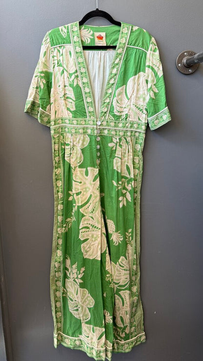 Monstera Leaf Wide Leg Jumpsuit