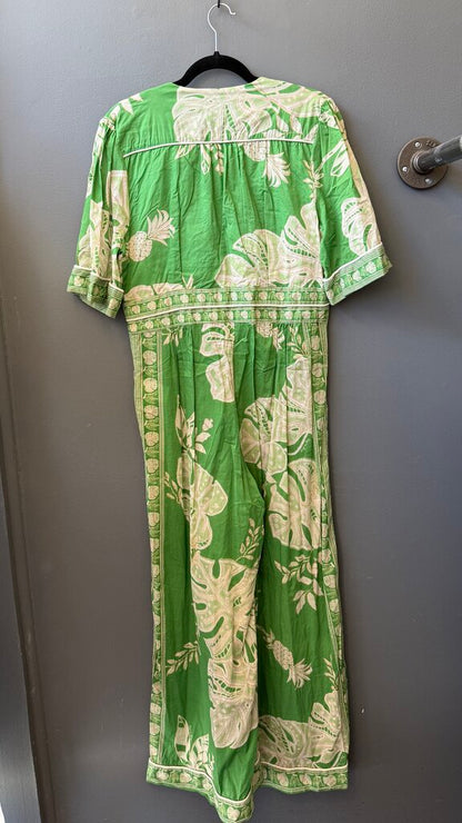 Monstera Leaf Wide Leg Jumpsuit