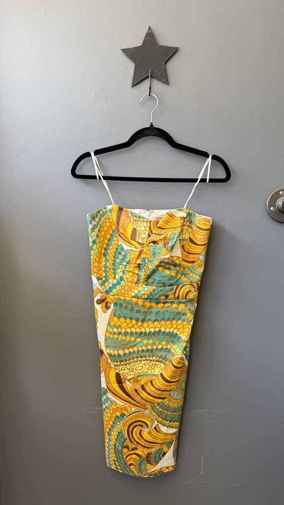 Print Strapless Dress