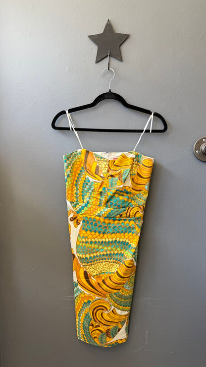 Print Strapless Dress