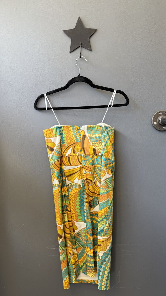 Print Strapless Dress