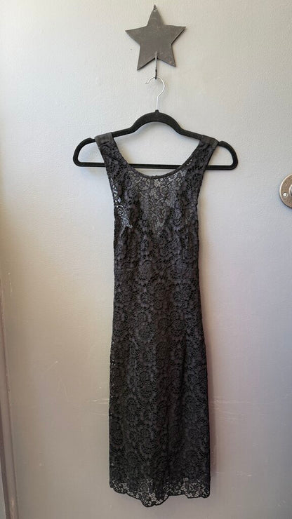 Cross Back Lace Sheath Dress