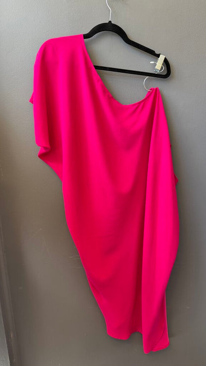 One Shoulder Cocoon Caftan Midi Dress