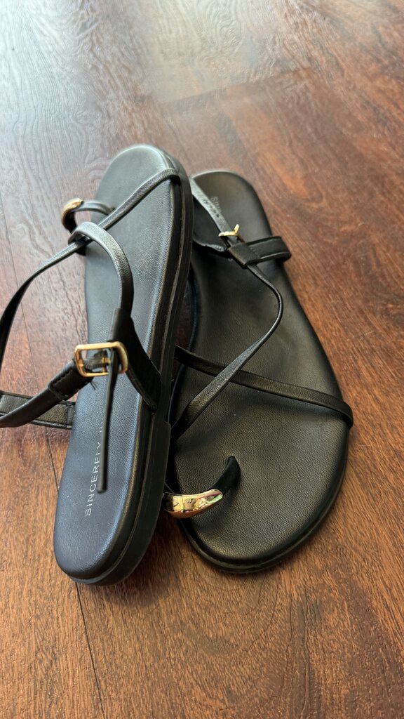 Gold Toe Strappy Sandals