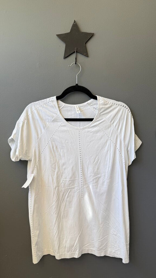 Stretch Lasercut Short Sleeve Top