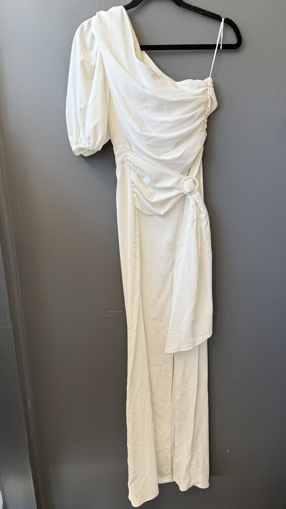 One Shoulder High Slit Maxi Gown Dress