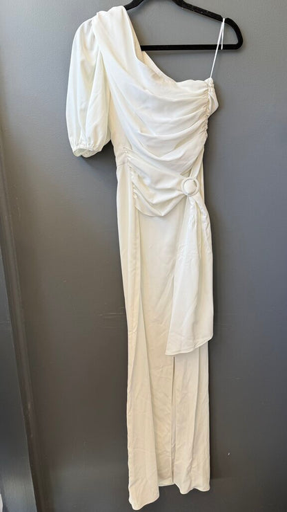 One Shoulder High Slit Maxi Gown Dress