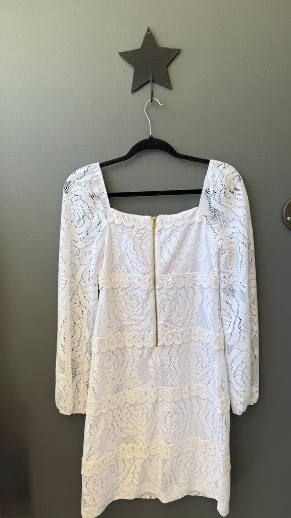 Lace Square Neck Shift Dress