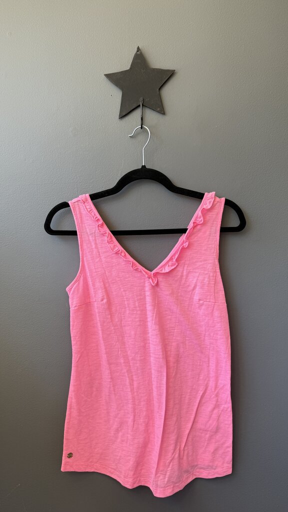 Ruffle Neck Vneck Tank Top