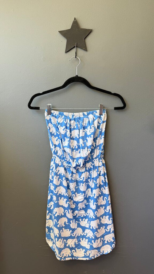 Strapless Elephant Jersey Dress
