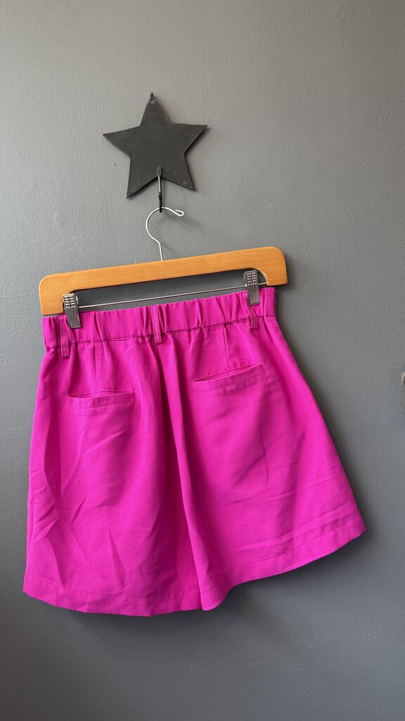 High Rise Magenta Shorts