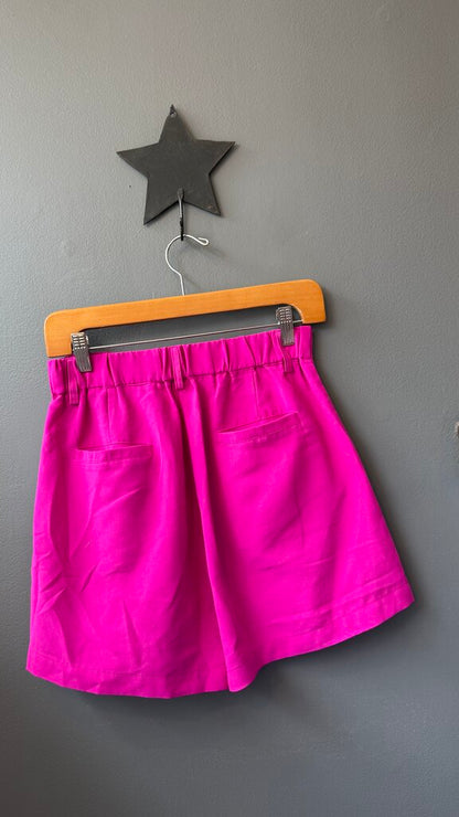 High Rise Magenta Shorts