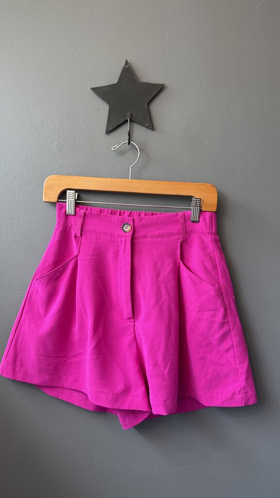 High Rise Magenta Shorts