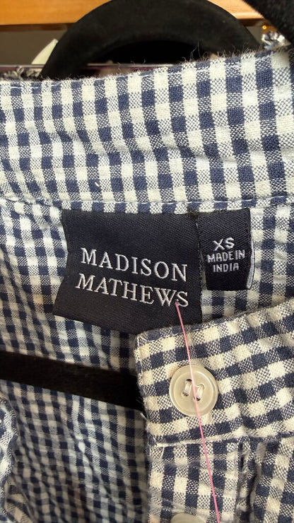 Gingham Popover Tunic Top