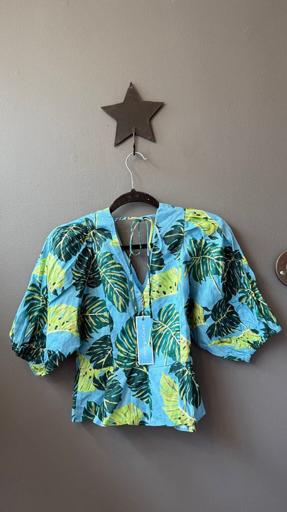 Monstera Vneck Blouse