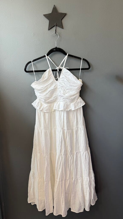 Tiered Halter Midi Dress