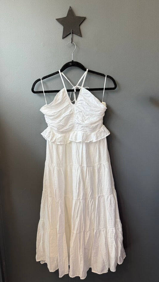 Tiered Halter Midi Dress