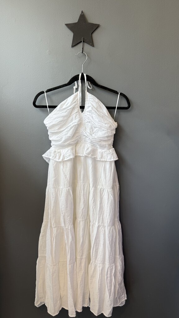 Tiered Halter Midi Dress