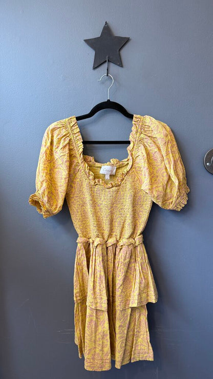 Smocked Puff Sleeve Mini Dress