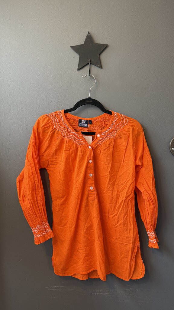 Embroidered Popover Top