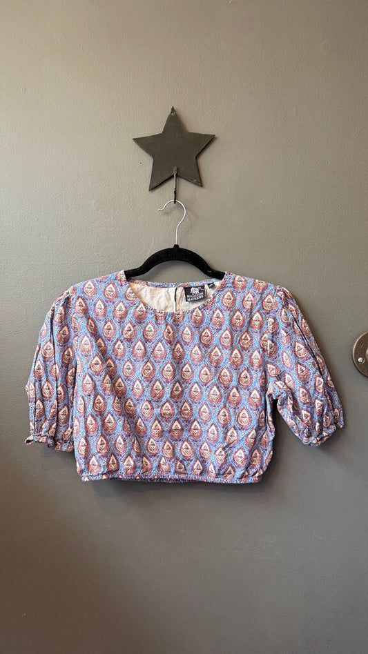 Block Print Crop Top