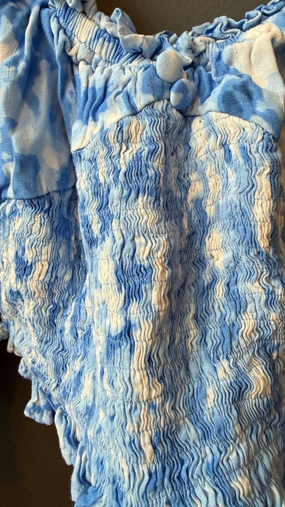 Smocked Longsleeve Crop Top