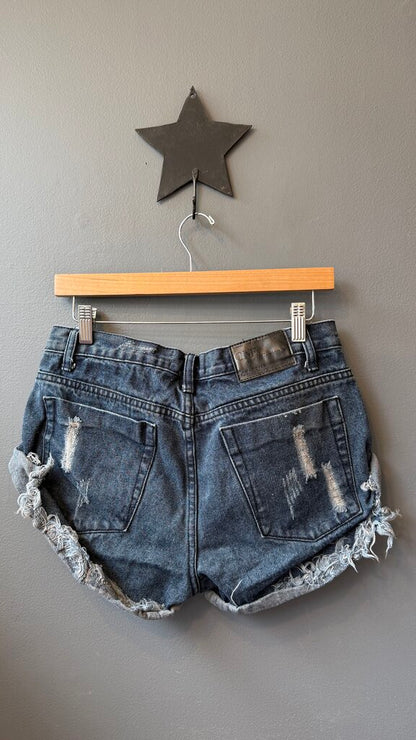 Rolled Hem Denim Shorts