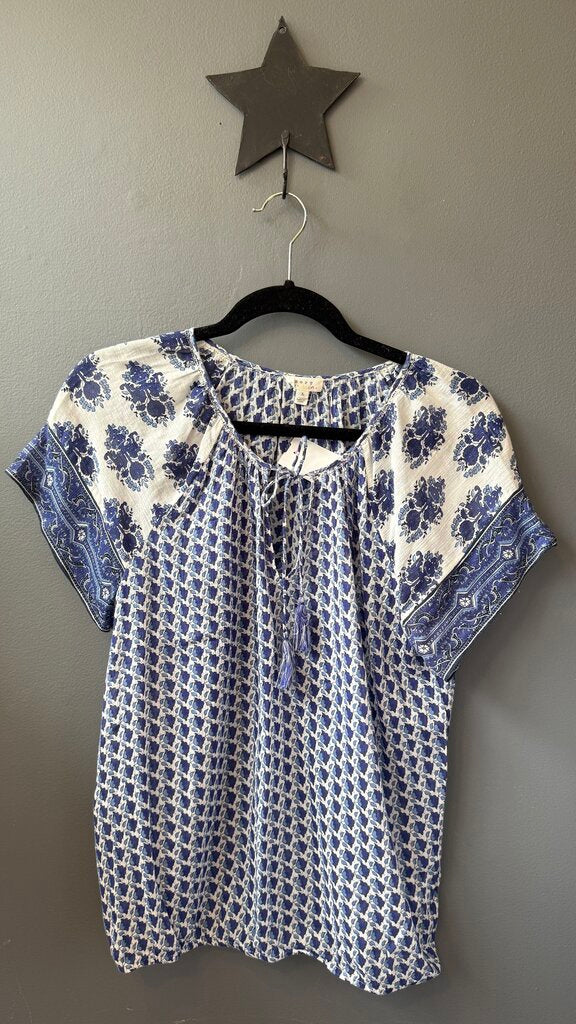 Block Print Tassel Blouse