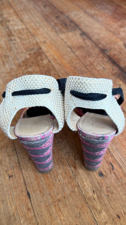 Printed Espadrille Wedges