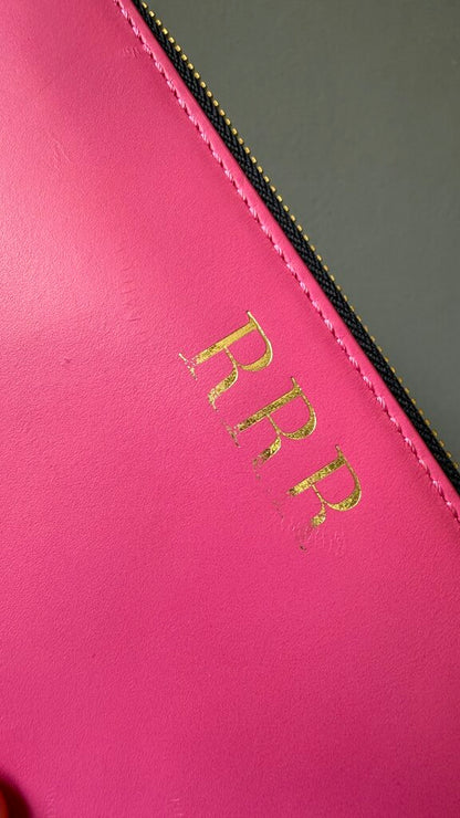 Pink Leather Zippy Wallet
