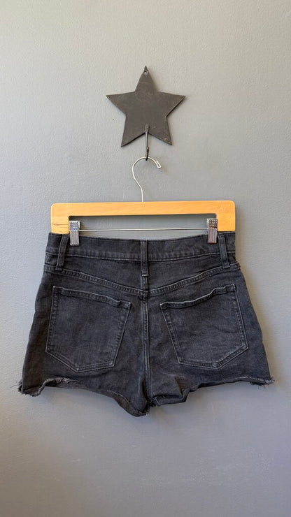 Black Denim Cut Off Shorts