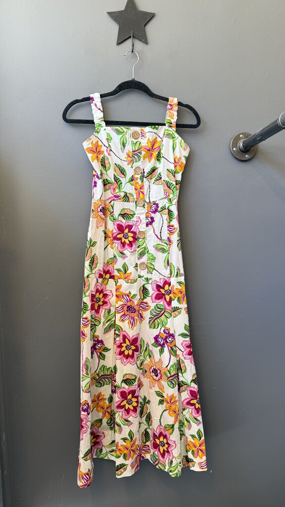 Floral Pleated Midi Dress