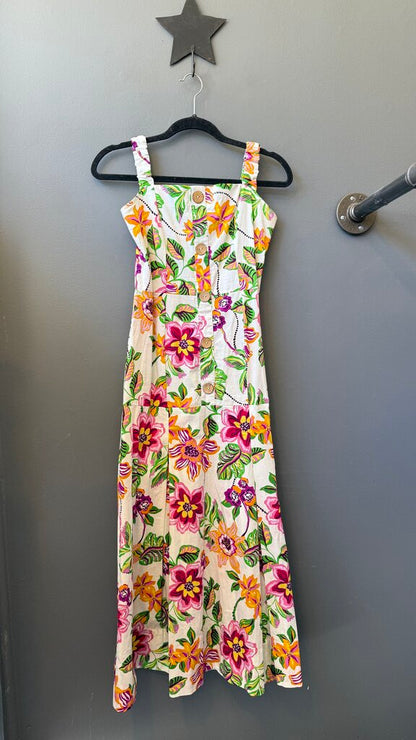Floral Pleated Midi Dress