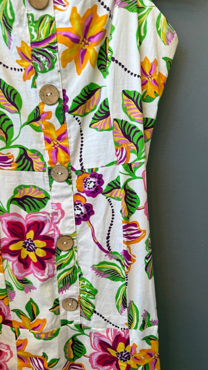 Floral Pleated Midi Dress