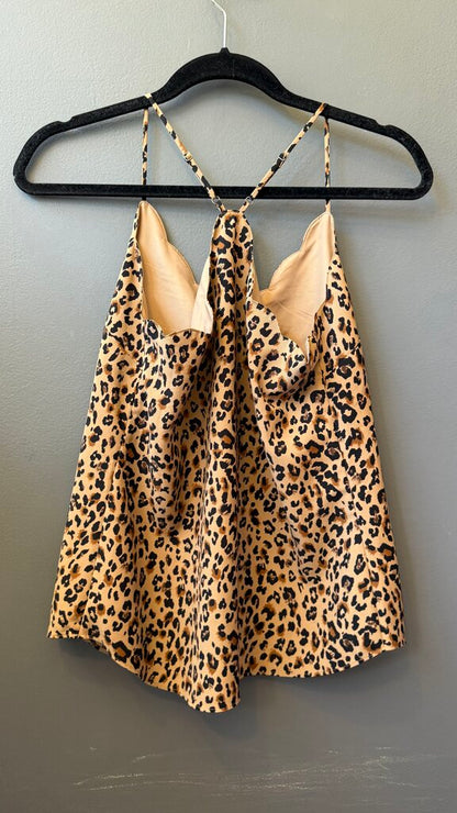 Leopard Racerback Slip Tank Top