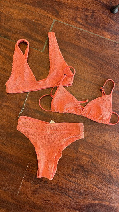3Set Knit One Size 3 Piece Bikini