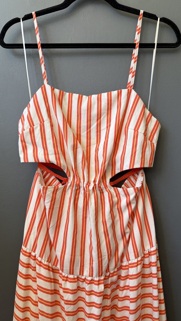 Stripe Cutout Maxi Dress