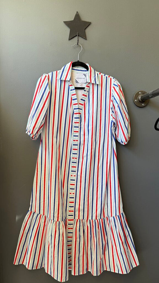 Stripe Swing Midi Dress
