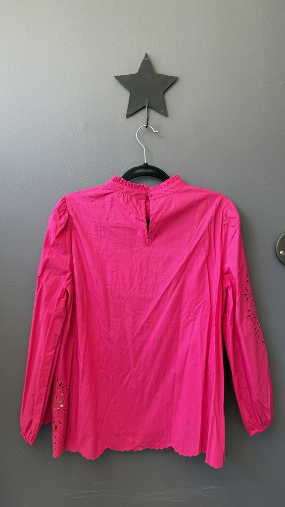 Eyelet High Neck Blouse