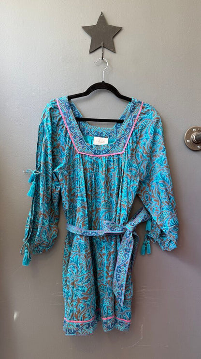 Block Print Mini Dress