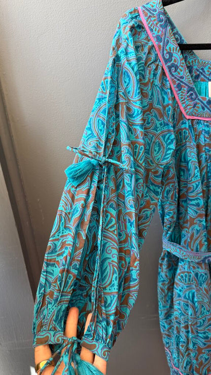 Block Print Mini Dress