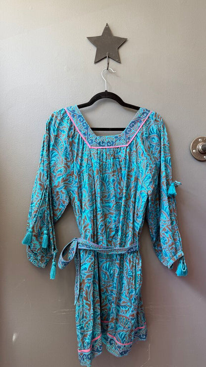Block Print Mini Dress