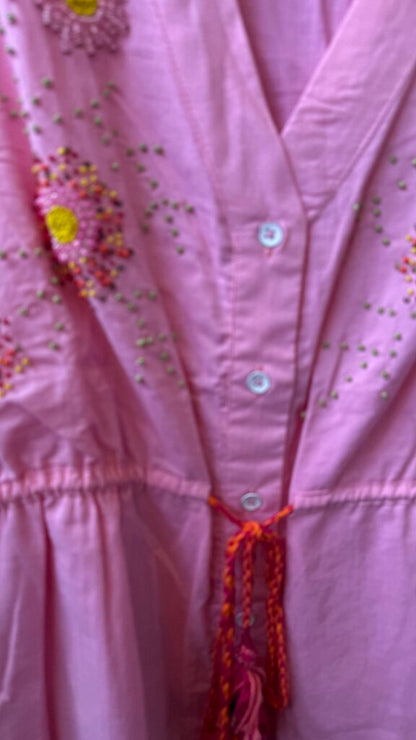 Beaded Tassel Linen Top