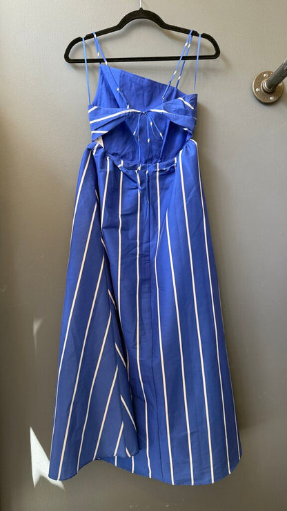 Full Skirt Tie Back Midi Dress