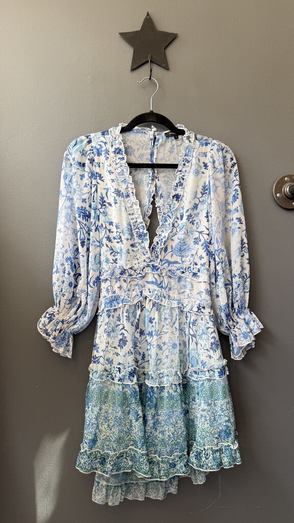 Ruffle Open Back Mini Dress