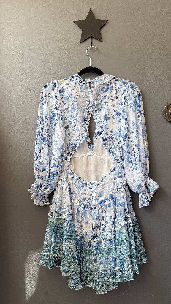 Ruffle Open Back Mini Dress