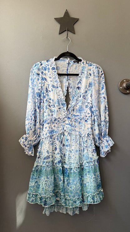 Ruffle Open Back Mini Dress