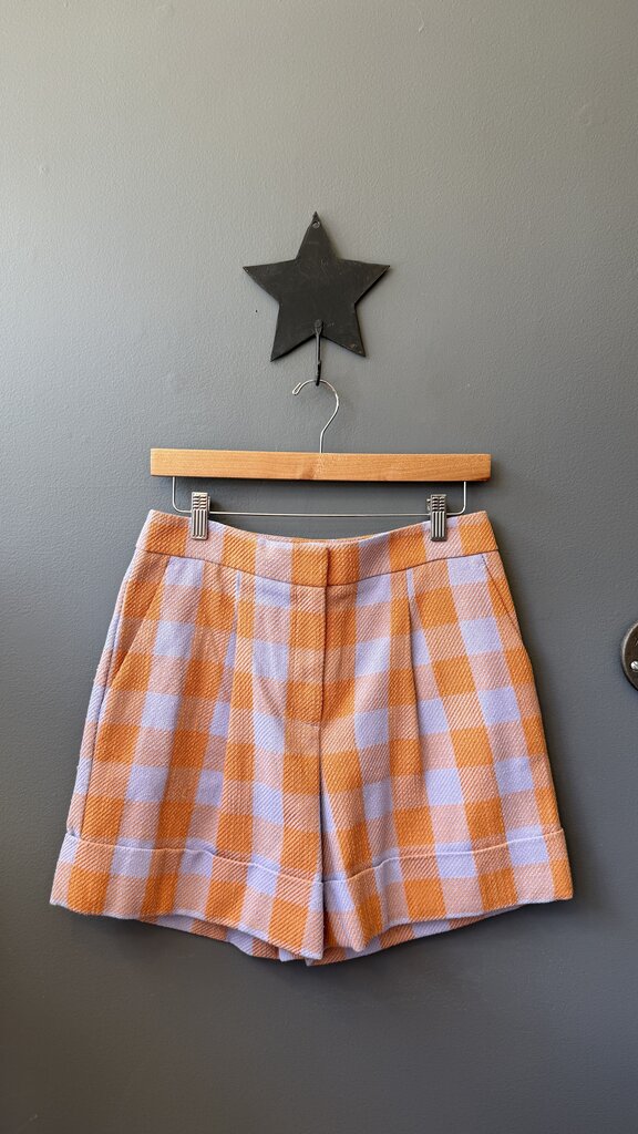 High Rise Gingham Shorts